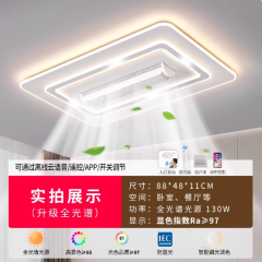 无叶风扇灯2025新款大气家用客厅灯简约现代卧室灯具全屋套餐组合现代款客厅88_48CM